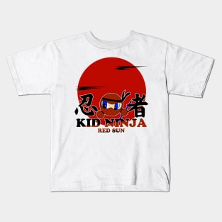 Kid Ninja Red Sun - Anime Manga Kids T-Shirt